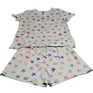HONEYME CURVY STARS TOP AND SHORTS SET